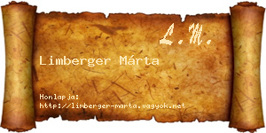 Limberger Márta névjegykártya