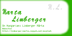 marta limberger business card
